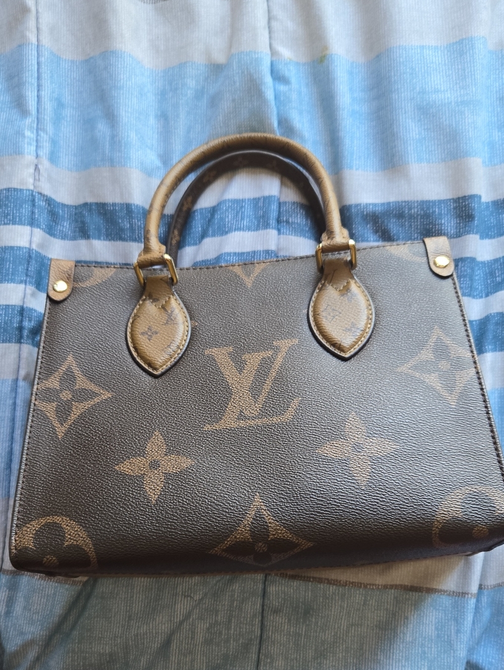 Louis Vuitton Monogram Canvas Satchel in Brown and Tan